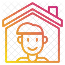 Man House Stay At Home Icon