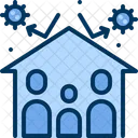 Stay Home Family Safe Icon