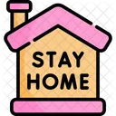 Stayhome House Covid Icon
