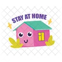 Home Smile Smiling Home Stay At Home Icon