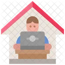 Stay At Home House Office Icon