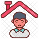 Stay At Home Social Distance Isolation Icon