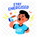 Stay Energised Hydrated Drink Icon