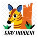 Stay Hidden Okapi Animal Icon