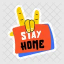 Stay Home Sticky Notes Memo Notes Icon