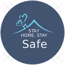 Stay Home Stay Safe Coronavirus Icon