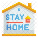 Stay Home House Quarantine Icon