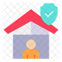 Stay Home Quarantine Safety Icon