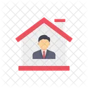 Stay Home Quarantine Safety Icon