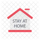 Stay Home Safety House Icon
