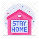 Stay Home Pandemic Covid 19 Icon