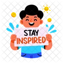 Stay Inspired Motivated Encouraged Icon