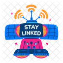 Stay Linked Satellite Signals Icon