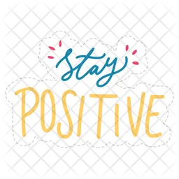 Stay positive Icon - Download in Sticker Style