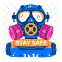 Stay Safe Gas Mask Respirator Icon