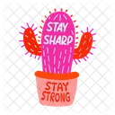 Stay Sharp Cactus Cacti Icon