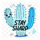 Stay Sharp Cactus Succulent Icon