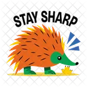 Stay Sharp Hedgehog Animal Icon