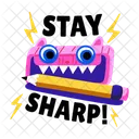Stay Sharp Pencil Sharpener Icon