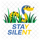 Stay Silent Snake Serpent Icon