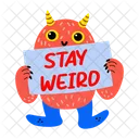 Stay Weird Slang Board Icon