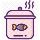 Steamed Seafood Fish Food Icon