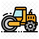 Steamroller Road Construction Icon