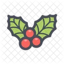 Stechpalmenbeeren Weihnachtspflanze Blatt Symbol