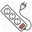 Steckdosenleiste Stecker Kabel Symbol