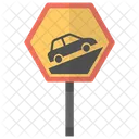 Steep Hill Sign Icon