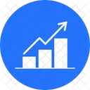 Zunehmende Diagramm Business Grafik Diagramm Symbol