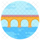 Steinbogenbrucke Eisenbahnbrucke Fussgangerbrucke Symbol