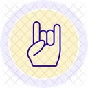 Rock Hand Farbkreissymbol Symbol