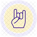 Rock Hand Farbkreissymbol Symbol
