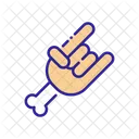 Rock Hand Geste Metall Symbol