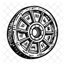Steinrad Antike Stammes Symbol