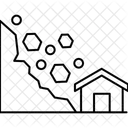 Steinschlag Felssturz Steinschlag Symbol