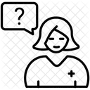 Eine Frage Stellen Medizinische Hilfe Medizinische Frage Symbol