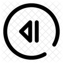 Step backward circle  Icon