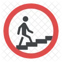 Stepped Access Sign Icon