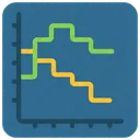 Stepped Line Chart Stepped Line Icon