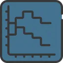 Stepped Line Chart  Icon