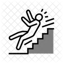 Steps Fall Man Icon