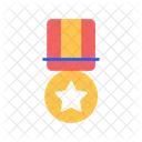 Medaille Gewinner Leistung Symbol