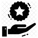 Sternabzeichen Anbieten Abzeichen Geben Anerkennung Symbol