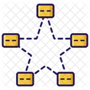 Sternschema Sterndiagramm Geschaftsschema Icon