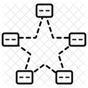Sternschema Sterndiagramm Geschaftsschema Icon