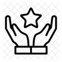 Sterne Hande Leistung Gluck Symbol