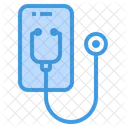 Health Checkup Smartphone Stethoscope Icon