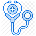 Symbole Du Stethoscope Sante Cardiaque Professionnel De La Sante Icône